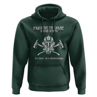 Funny Firefighter Hoodie I'm Here To Save Your Kitty Professional Fireman - Wonder Print Shop