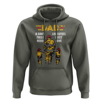Firefighter Dad Hoodie A Son's First Hero A Daughter's First Love Father's Day - Wonder Print Shop