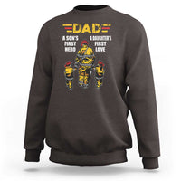 Firefighter Dad Sweatshirt A Son's First Hero A Daughter's First Love Father's Day - Wonder Print Shop