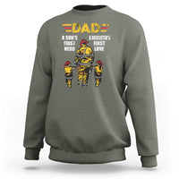 Firefighter Dad Sweatshirt A Son's First Hero A Daughter's First Love Father's Day - Wonder Print Shop