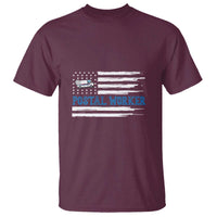 USA Flag Mailman Mail Lady Postal Worker T Shirt - Wonder Print Shop