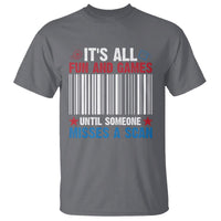 Funny Postal Worker T Shirt It's All Fun And Games Until Someone Misses A Scan - Wonder Print Shop