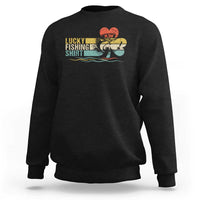 Funny Lucky Fishing Sweatshirt Do Not Wash Retro Fisherman - Wonder Print Shop