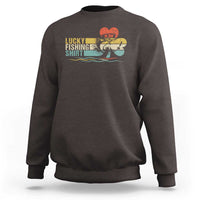 Funny Lucky Fishing Sweatshirt Do Not Wash Retro Fisherman - Wonder Print Shop