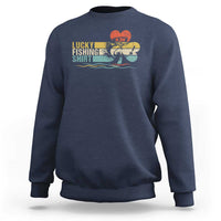 Funny Lucky Fishing Sweatshirt Do Not Wash Retro Fisherman - Wonder Print Shop