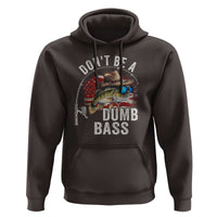 Funny Fishing Hoodie Don't Be A Dumb Bass America Flag - Wonder Print Shop
