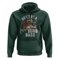 Funny Fishing Hoodie Don't Be A Dumb Bass America Flag - Wonder Print Shop