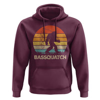 Funny Bigfoot Fishing Hoodie Bassquatch Retro Sasquatch Fisherman - Wonder Print Shop