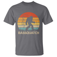 Funny Bigfoot Fishing T Shirt Bassquatch Retro Sasquatch Fisherman - Wonder Print Shop