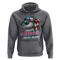 Funny Fishing Hoodie Make Fishing Great Again Cool Fish America Flag - Wonder Print Shop
