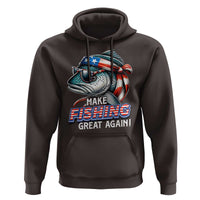 Funny Fishing Hoodie Make Fishing Great Again Cool Fish America Flag - Wonder Print Shop