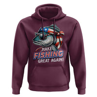 Funny Fishing Hoodie Make Fishing Great Again Cool Fish America Flag - Wonder Print Shop