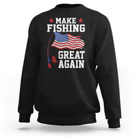 Funny Fisherman Sweatshirt Make Fishing Great Again America Flag - Wonder Print Shop