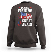 Funny Fisherman Sweatshirt Make Fishing Great Again America Flag - Wonder Print Shop