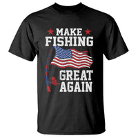 Funny Fisherman T Shirt Make Fishing Great Again America Flag - Wonder Print Shop