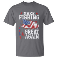 Funny Fisherman T Shirt Make Fishing Great Again America Flag - Wonder Print Shop