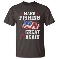 Funny Fisherman T Shirt Make Fishing Great Again America Flag - Wonder Print Shop