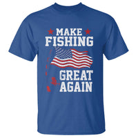 Funny Fisherman T Shirt Make Fishing Great Again America Flag - Wonder Print Shop