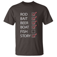 Funny Fishing Check Off List T Shirt - Wonder Print Shop