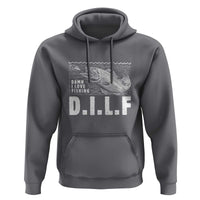 Funny Fisherman Hoodie DILF Damn I Love Fishing - Wonder Print Shop