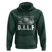 Funny Fisherman Hoodie DILF Damn I Love Fishing - Wonder Print Shop