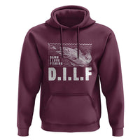 Funny Fisherman Hoodie DILF Damn I Love Fishing - Wonder Print Shop