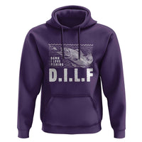 Funny Fisherman Hoodie DILF Damn I Love Fishing - Wonder Print Shop
