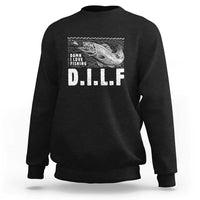 Funny Fisherman Sweatshirt DILF Damn I Love Fishing - Wonder Print Shop