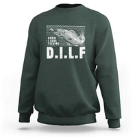 Funny Fisherman Sweatshirt DILF Damn I Love Fishing - Wonder Print Shop