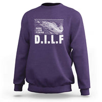 Funny Fisherman Sweatshirt DILF Damn I Love Fishing - Wonder Print Shop