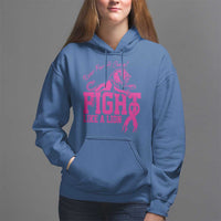 Pink Breast Cancer Hoodie Fight Like A Lion Roar For A Cure - Wonder Print Shop