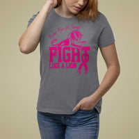 Pink Breast Cancer T Shirt For Women Fight Like A Lion Roar For A Cure - Wonder Print Shop