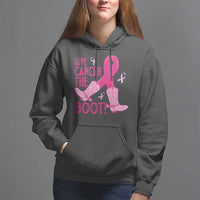 Breast Cancer Hoodie Give Cancer The Boot Cowgirl Western Cowboy - Wonder Print Shop