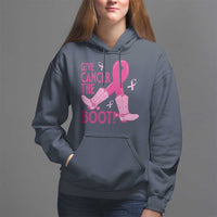Breast Cancer Hoodie Give Cancer The Boot Cowgirl Western Cowboy - Wonder Print Shop