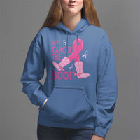 Breast Cancer Hoodie Give Cancer The Boot Cowgirl Western Cowboy - Wonder Print Shop