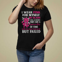 Pink Breast Cancer T Shirt For Women I Wear Pink For Myself My Scars Tell A Story - Wonder Print Shop