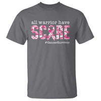 Breast Cancer T Shirt All Warriors Have Scars Millitary Camouflage - Wonder Print Shop