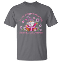 Breast Cancer Awareness T Shirt In October We Wear Pink Gnome - Wonder Print Shop