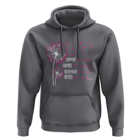 Breast Cancer Support The Fighters Hoodie Admire The Survivors Remember The Angels - Wonder Print Shop