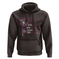 Breast Cancer Support The Fighters Hoodie Admire The Survivors Remember The Angels - Wonder Print Shop