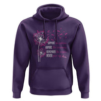 Breast Cancer Support The Fighters Hoodie Admire The Survivors Remember The Angels - Wonder Print Shop