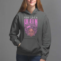 Pink Breast Cancer Warrior Hoodie Fight Like A Queen - Wonder Print Shop