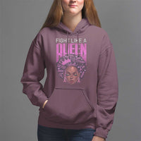 Pink Breast Cancer Warrior Hoodie Fight Like A Queen - Wonder Print Shop
