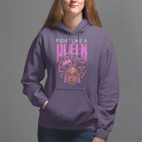 Pink Breast Cancer Warrior Hoodie Fight Like A Queen - Wonder Print Shop
