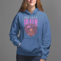 Pink Breast Cancer Warrior Hoodie Fight Like A Queen - Wonder Print Shop