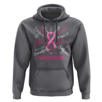 Breast Cancer Warrior Hoodie Love Fight Strength Hope Arrow Pink Ribbon - Wonder Print Shop