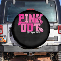 Breast Cancer Spare Tire Cover Pink Out Go Fight Win American Football