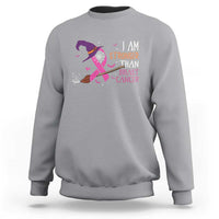 I Am Stronger Than Breast Cancer Halloween Witch Sweatshirt - Wonder Print Shop