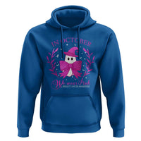 Breast Cancer Halloween Hoodie In October We Wear Pink Cute Pink Ghost - Wonder Print Shop