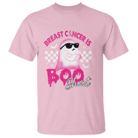 Halloween Breast Cancer Is Boo Sheet T Shirt Groovy Cute Pink Ghost - Wonder Print Shop